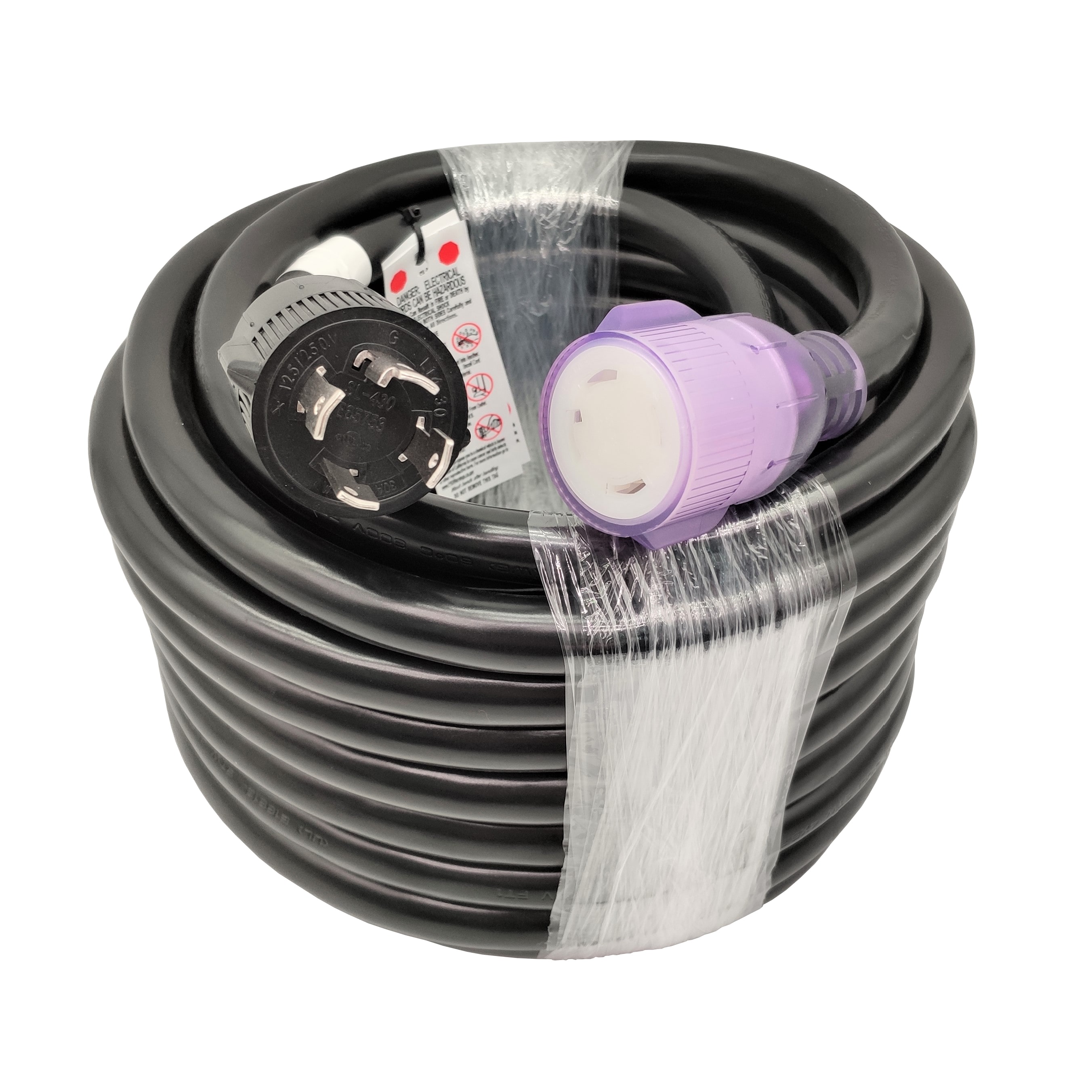 50-ft 10 / 4 4 Prong Black Outdoor STW Heavy Duty Lighted and Locking Extension Cord