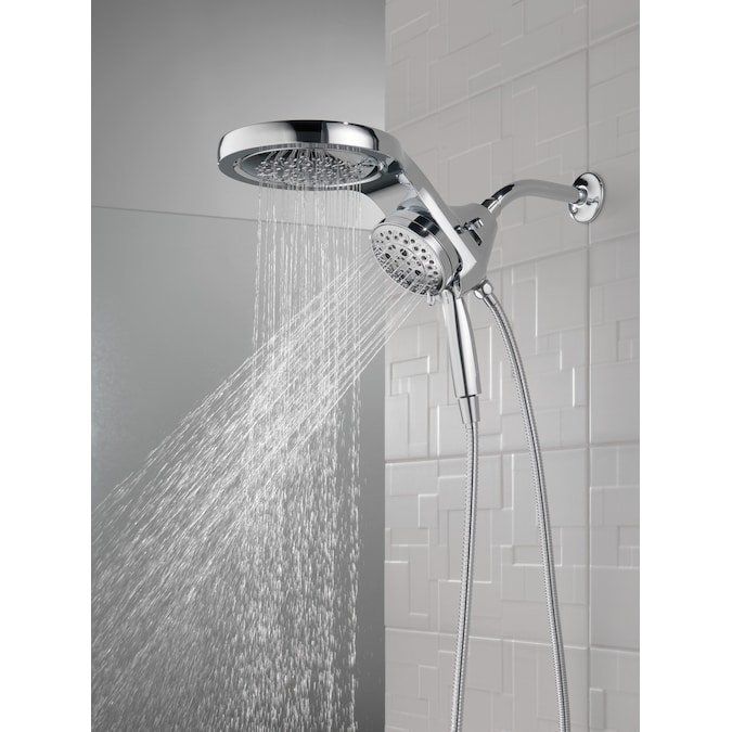 Delta HydroRain Polished Nickel 6-in Round Dual/Combo Rain Shower Head 2.5-GPM (9.5-LPM) - Image 6