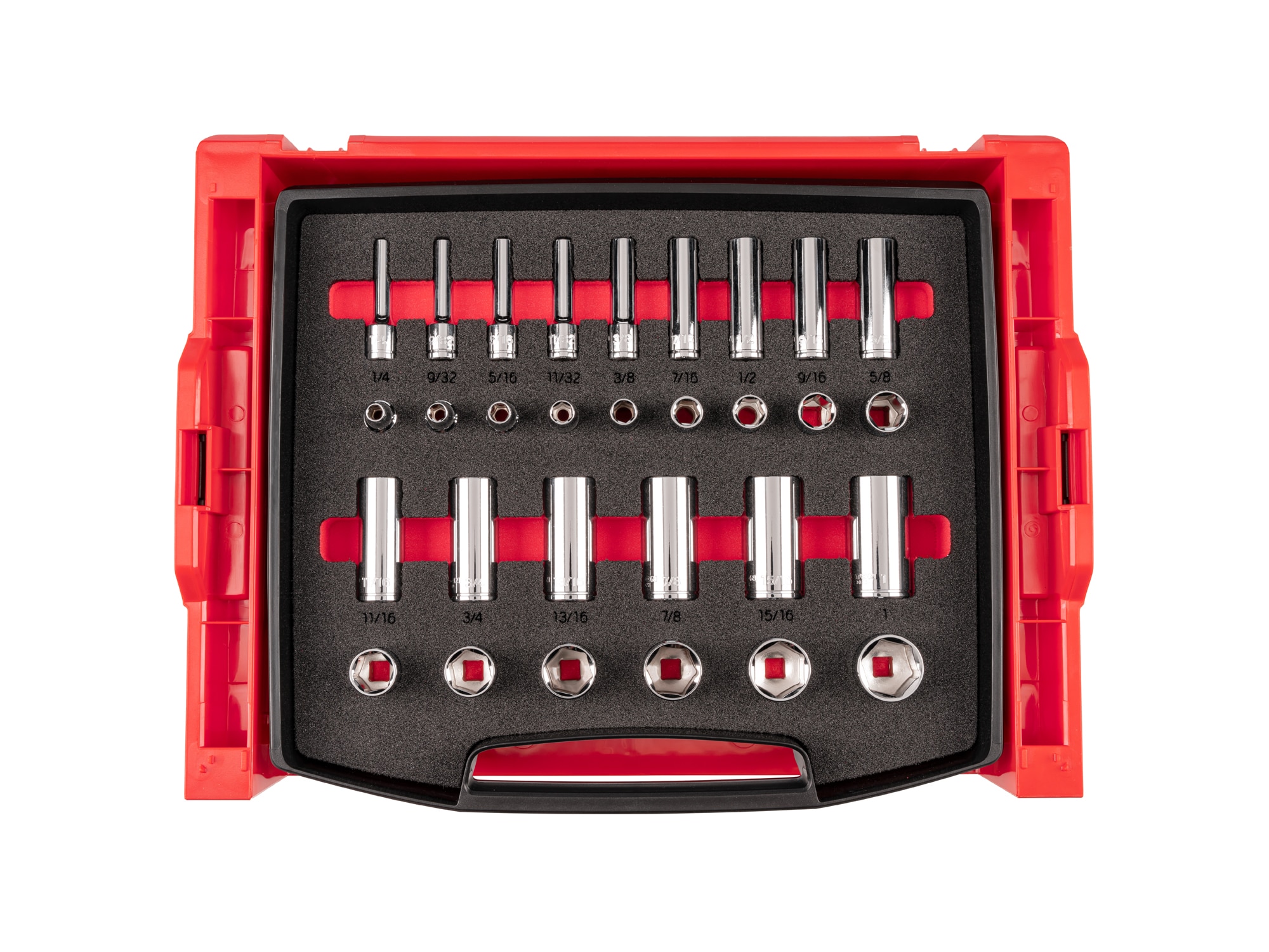 3/8-in Drive Standard (SAE) Shallow/Deep Socket Set 30 -Pieces