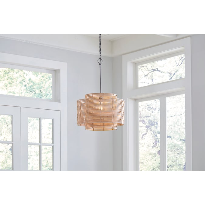 allen + roth Aubrey 1-Light Gold Transitional Dry rated Chandelier