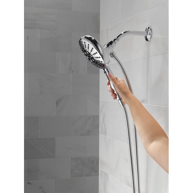 Delta SureDock Magnetic Lumicoat Chrome 6.19-in Round Handheld Shower Head 1.75-GPM (6.6-LPM) - Image 11