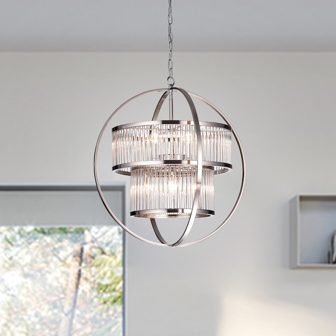 KINWELL Modern Chandelier 8-Light Chrome Modern/Contemporary Dry rated Chandelier