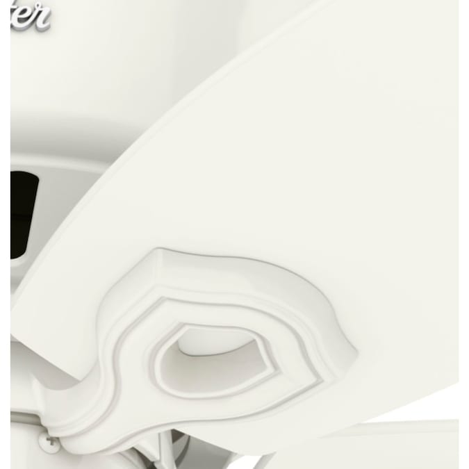 Hunter Builder Low Pro 42-in Snow White with Snow White/Light Oak Blades LED Indoor Flush Mount Ceiling Fan with Light (5-Blade) - Image 11