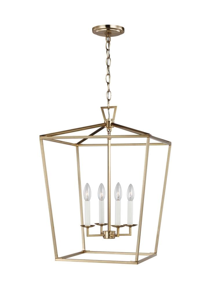 Dianna 4 -Light Satin bronze Transitional Schoolhouse Medium Hanging Pendant light
