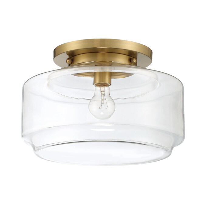 Craftmade Peri 1-Light 14-in Satin Brass Flush Mount Light