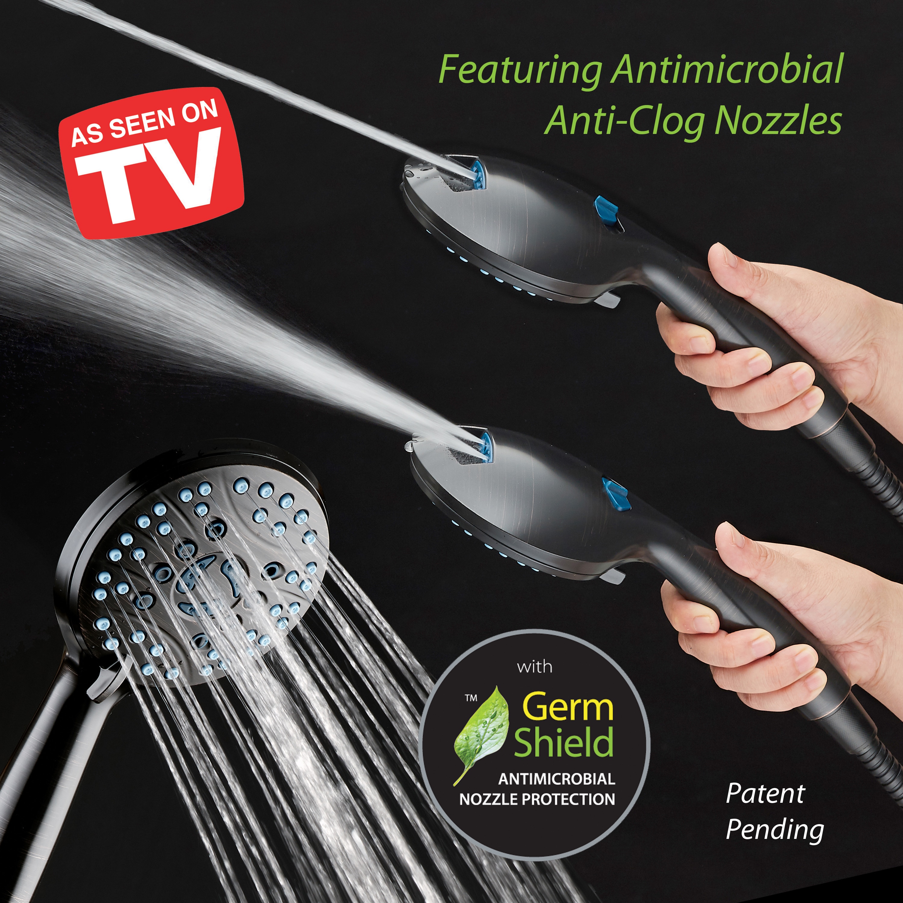 50.0 -Spray Oil Rubbed Bronze 6-in Round Dual/Combo High Pressure Rain Shower Head 2.5 GPM - Image 3