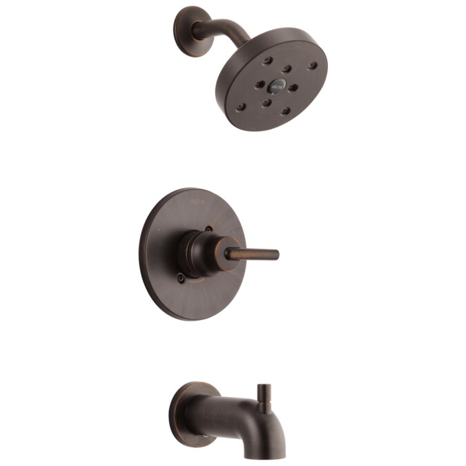 Delta Trinsic Venetian Bronze 1-handle Single Function Round Bathtub and Shower Faucet Valve Included
