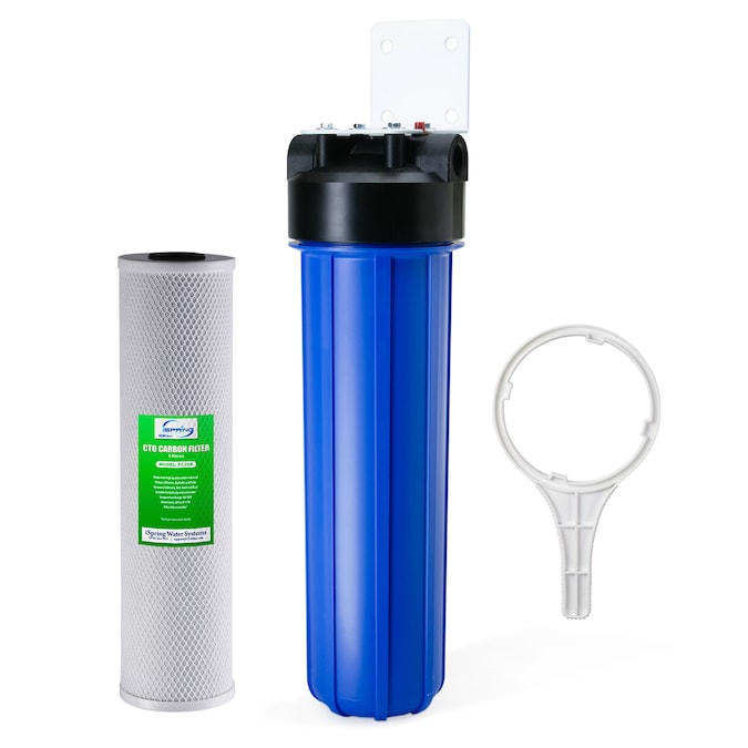 iSpring WGB12B Single Stage Whole House Water Filter Single-stage 15-GPM Carbon Block Well Water Whole House Water Filtration System