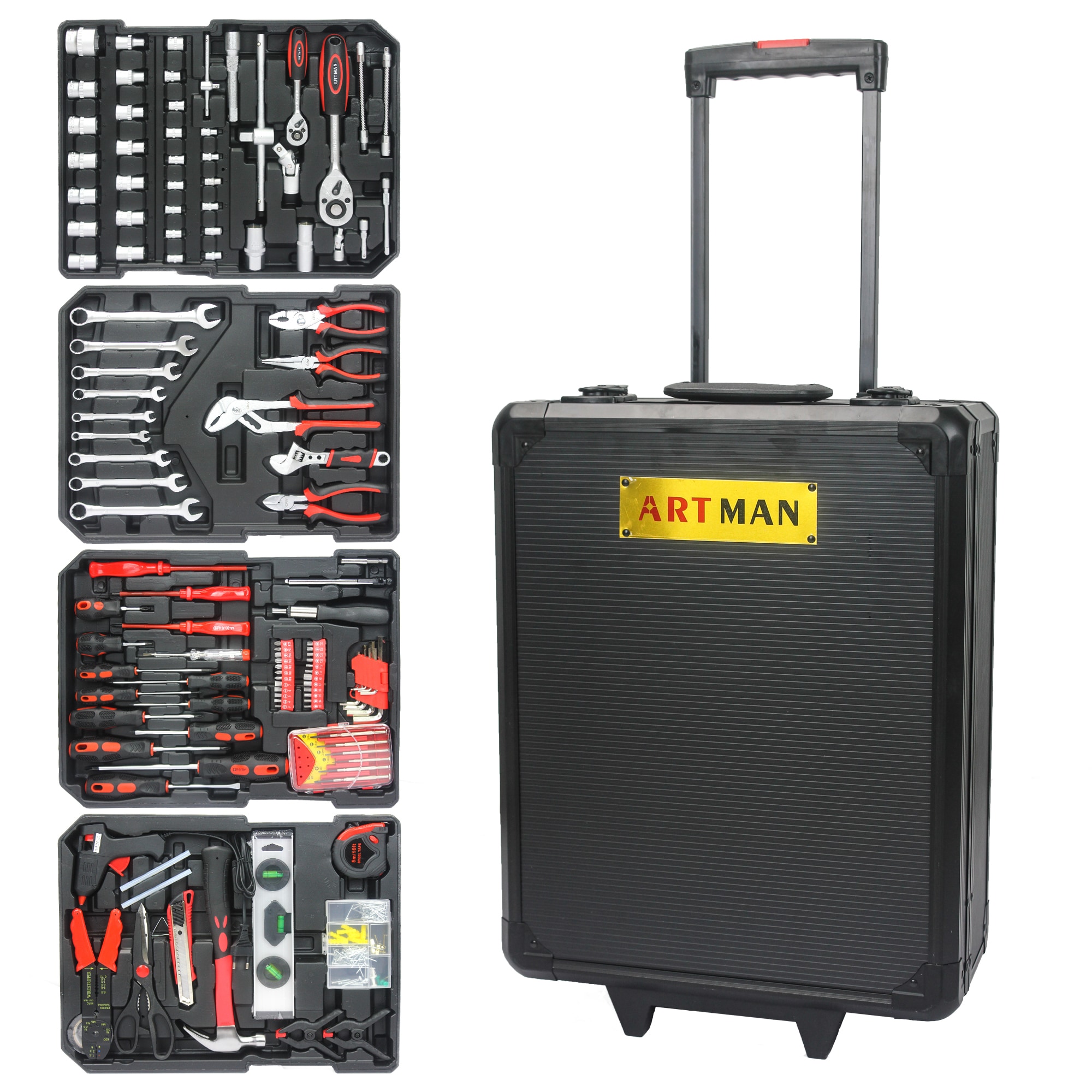 899 -Piece Household Tool Set with Hard Case