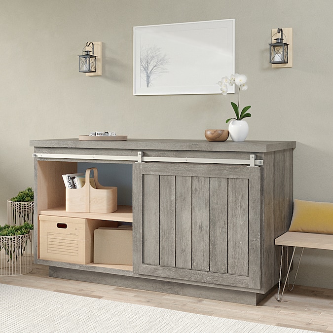 Quiet Glide 48-in Satin Nickel Indoor Top Mount Single Barn Door Hardware Kit