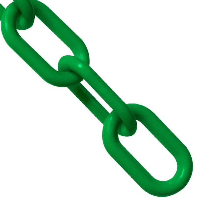 Mr. Chain 1.5 in (#6, 38Mm) X 500 Ft Green Plastic Barrier Chain