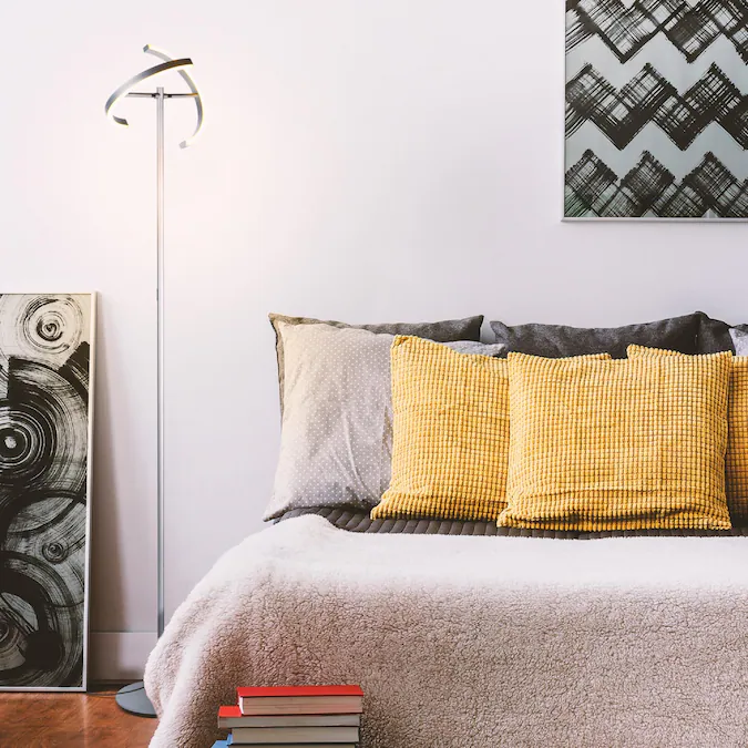 Brightech 72-in Silver Torchiere Floor Lamp