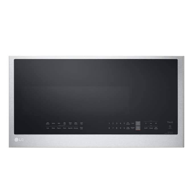LG 2-cu ft 1050-Watt 29.88-in Over-the-Range Microwave with Sensor Cooking (Printproof Stainless Steel)