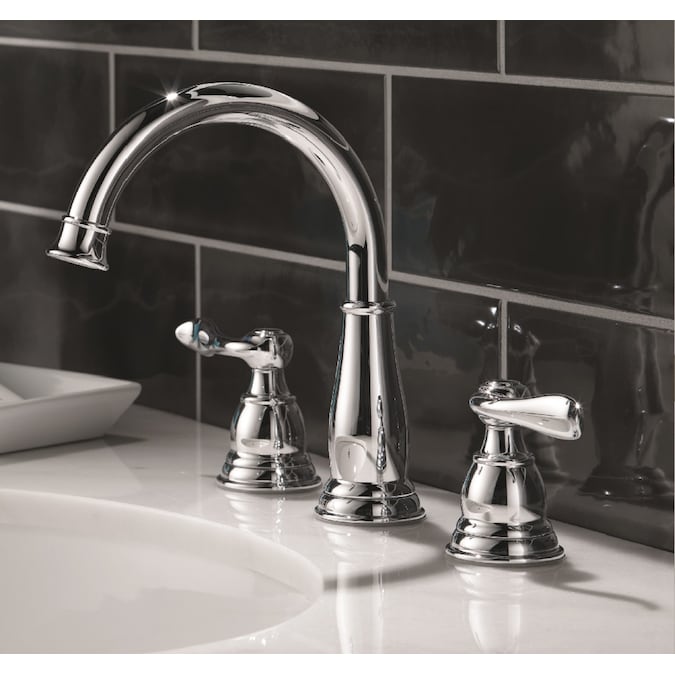 Delta Windemere Chrome Widespread 2-Handle WaterSense Bathroom Sink Faucet with Drain