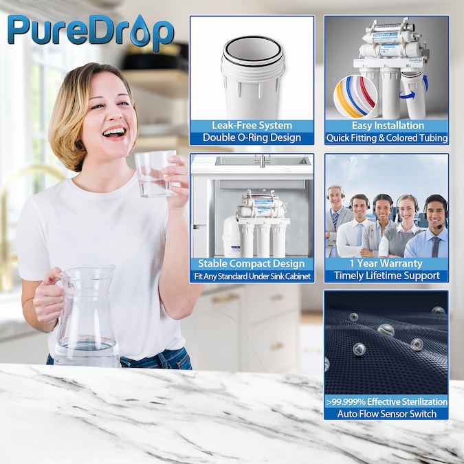 PureDrop RTW5U 6-stage Multi-method Reverse Osmosis Filtration System - Image 6
