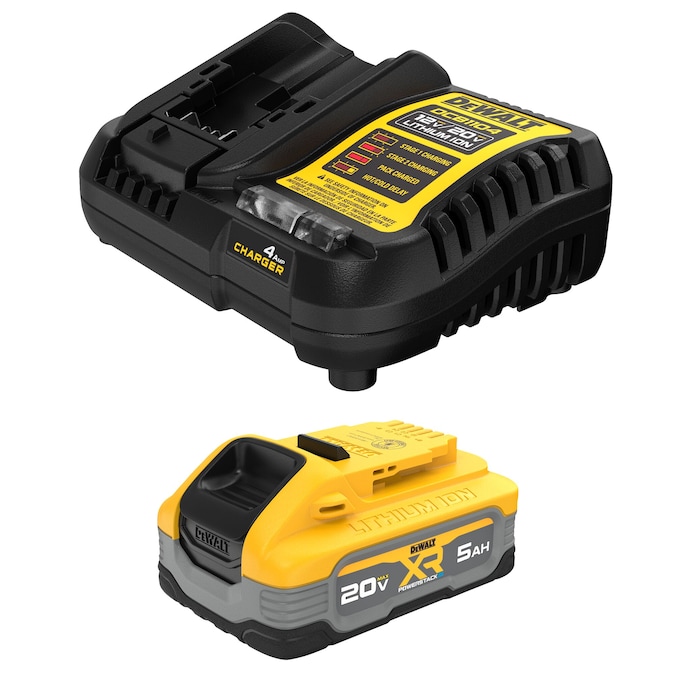 DEWALT XR POWERSTACK 20-V Lithium-ion Battery and Charger (5 Ah)