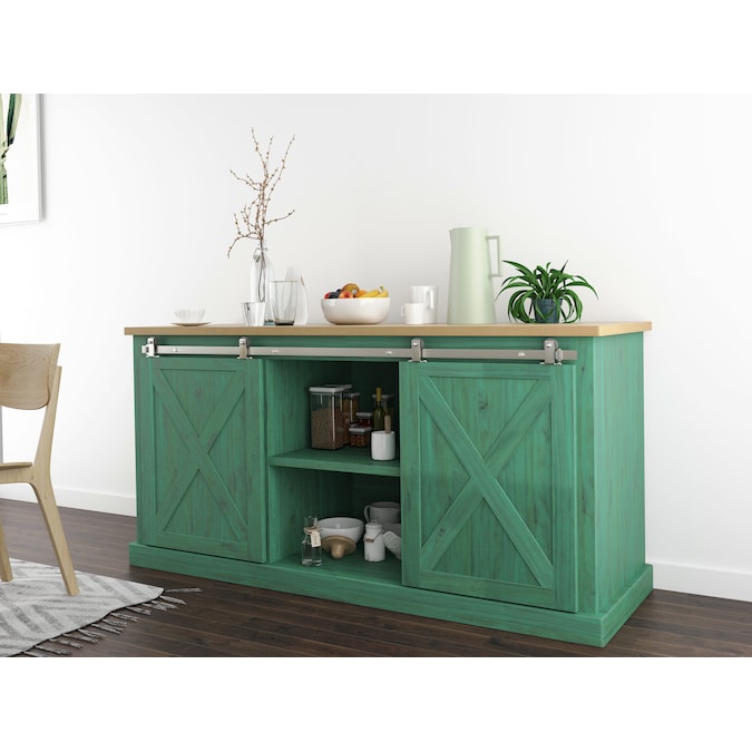 Quiet Glide 72-in Satin Nickel Interior Top Mount Double Barn Door Hardware Kit