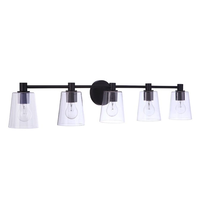 Craftmade Emilio 42-in 5-Light Matte Black Transitional Vanity Light