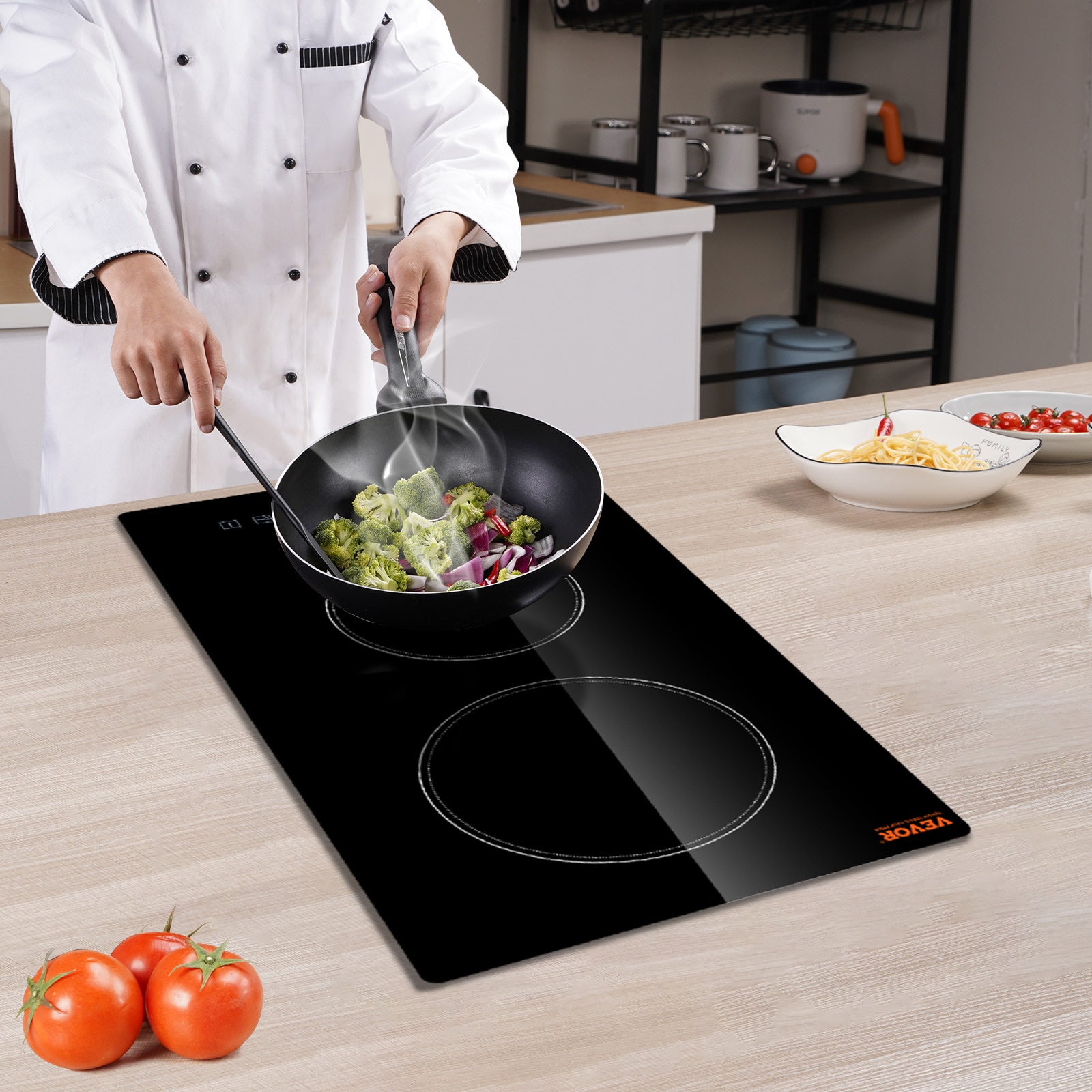 Built-in Ceramic Stove 1800W 20-in 2 burners Smooth Surface (Radiant) Black Electric Cooktop - Image 2