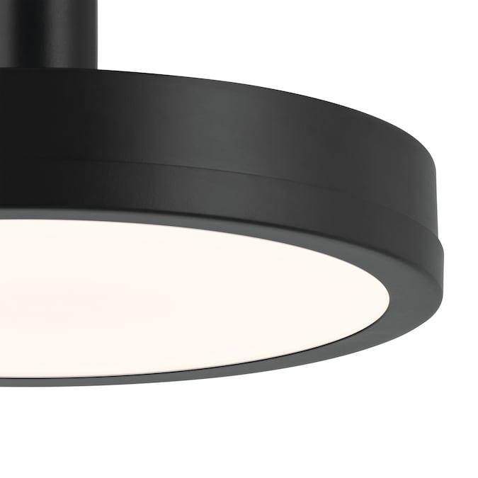 Kichler Riu 1-Light Black LED Flush Mount Light - Image 3
