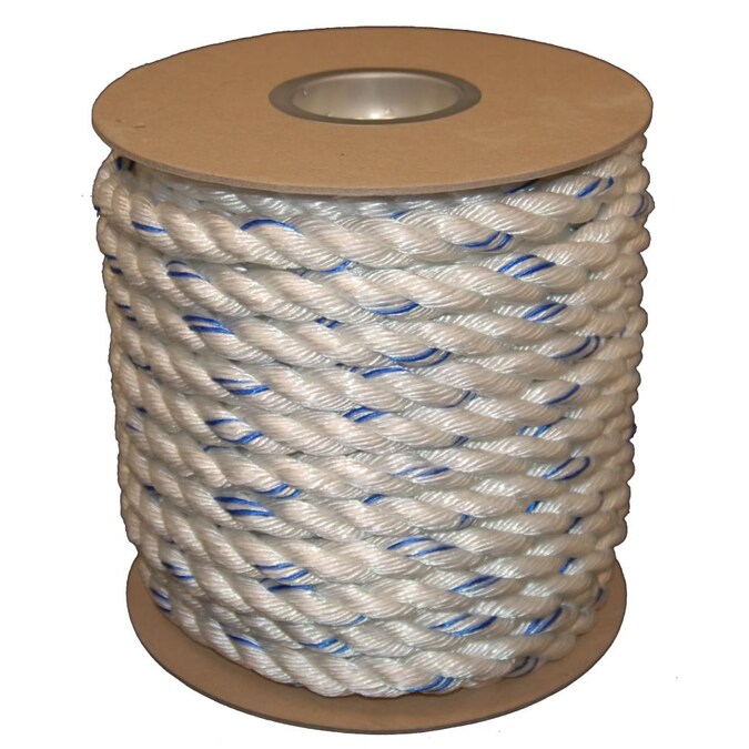 T.W. Evans Cordage 0.625-in x 600-ft Twisted Polyester Rope (By-the-Roll)