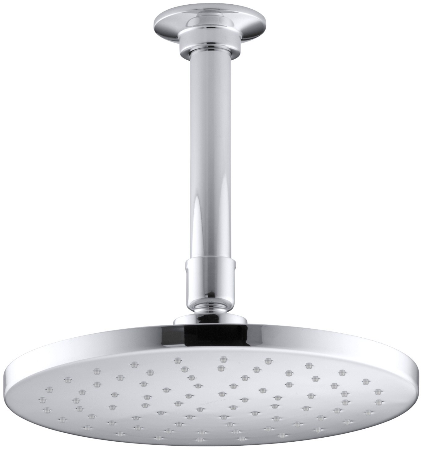 Contemporary 1.0 -Spray Polished chrome 8.0-in Round Fixed Rain Shower Head 2.5 GPM