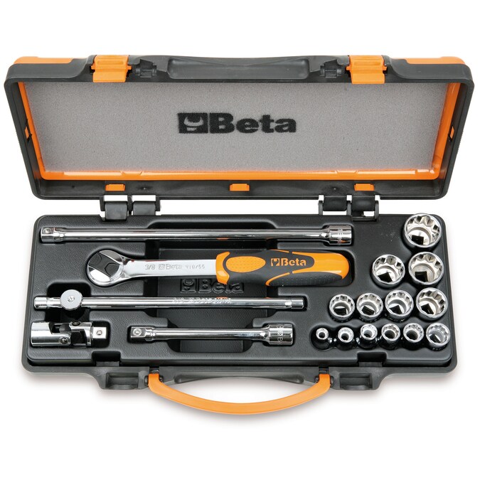 Beta 3/8-in Drive Standard (SAE) Intermediate Socket Set (18-Pieces)