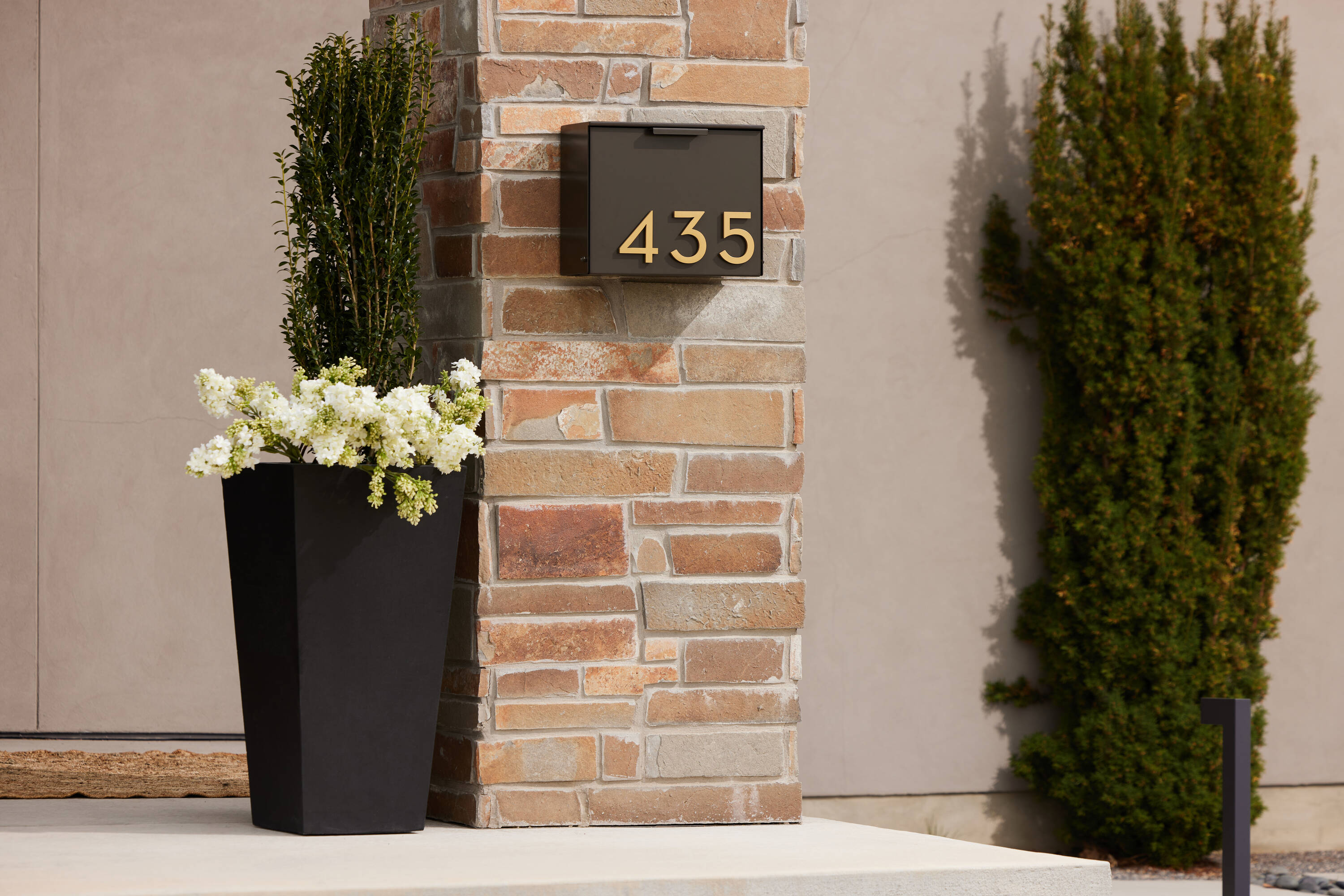 Wall-Mounted Mailboxes Metal Standard Mailbox Brown - Image 5