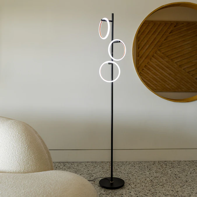 Brightech 66-in Classic Black Tree Track Floor Lamp