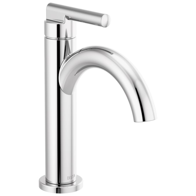 Delta Nicoli Chrome Single Hole 1-Handle WaterSense Bathroom Sink Faucet with Drain and Deck Plate
