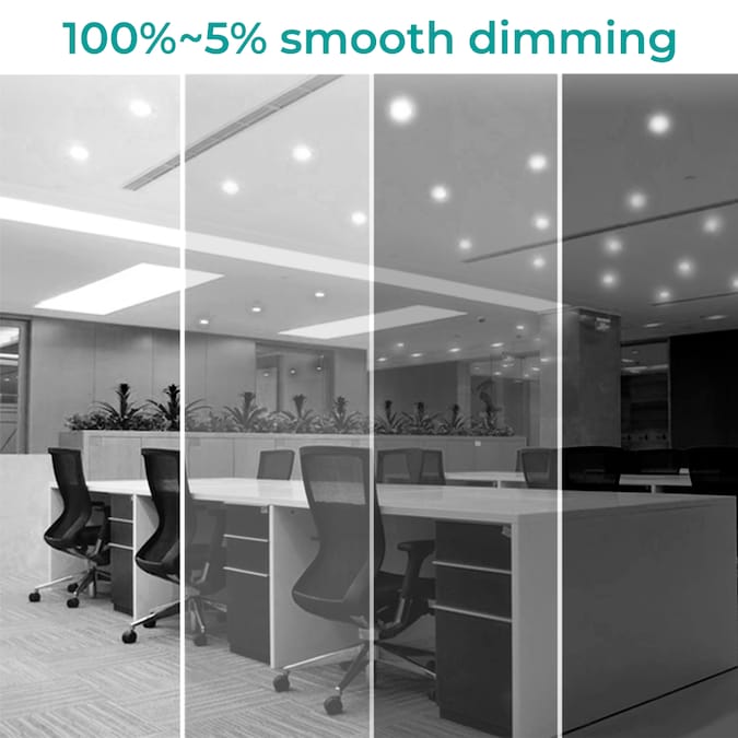 Infibrite Canless Slim Round Recessed 6-Pack 4-in LED Remodel or New Construction White Airtight Ic Baffle Canless Recessed Light Kit - Image 11