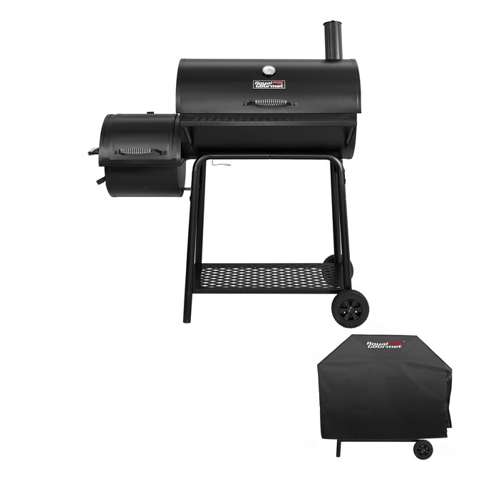 Royal Gourmet 26.7-in W Black Barrel Charcoal Grill