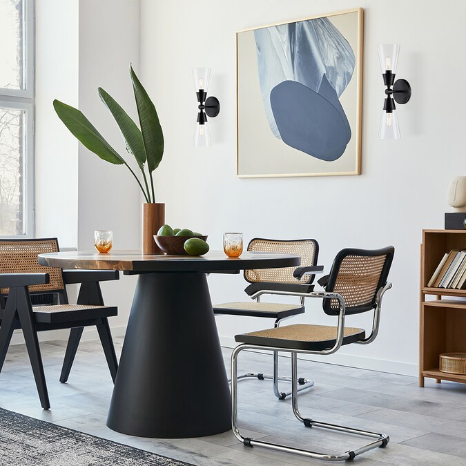 Designers Fountain Norro 16.75-in W 2-Light Matte Black Modern/Contemporary Incandescent Wall Sconce