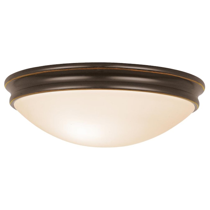 Access Lighting Atom 3-Light 14-in Oil Rubbed Bronze Indoor/Outdoor Flush Mount Light