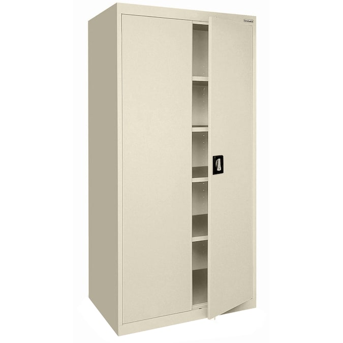 Sandusky 36-in W x 72-in H x 18-in D Freestanding Steel Garage Cabinet in Brown/Tan