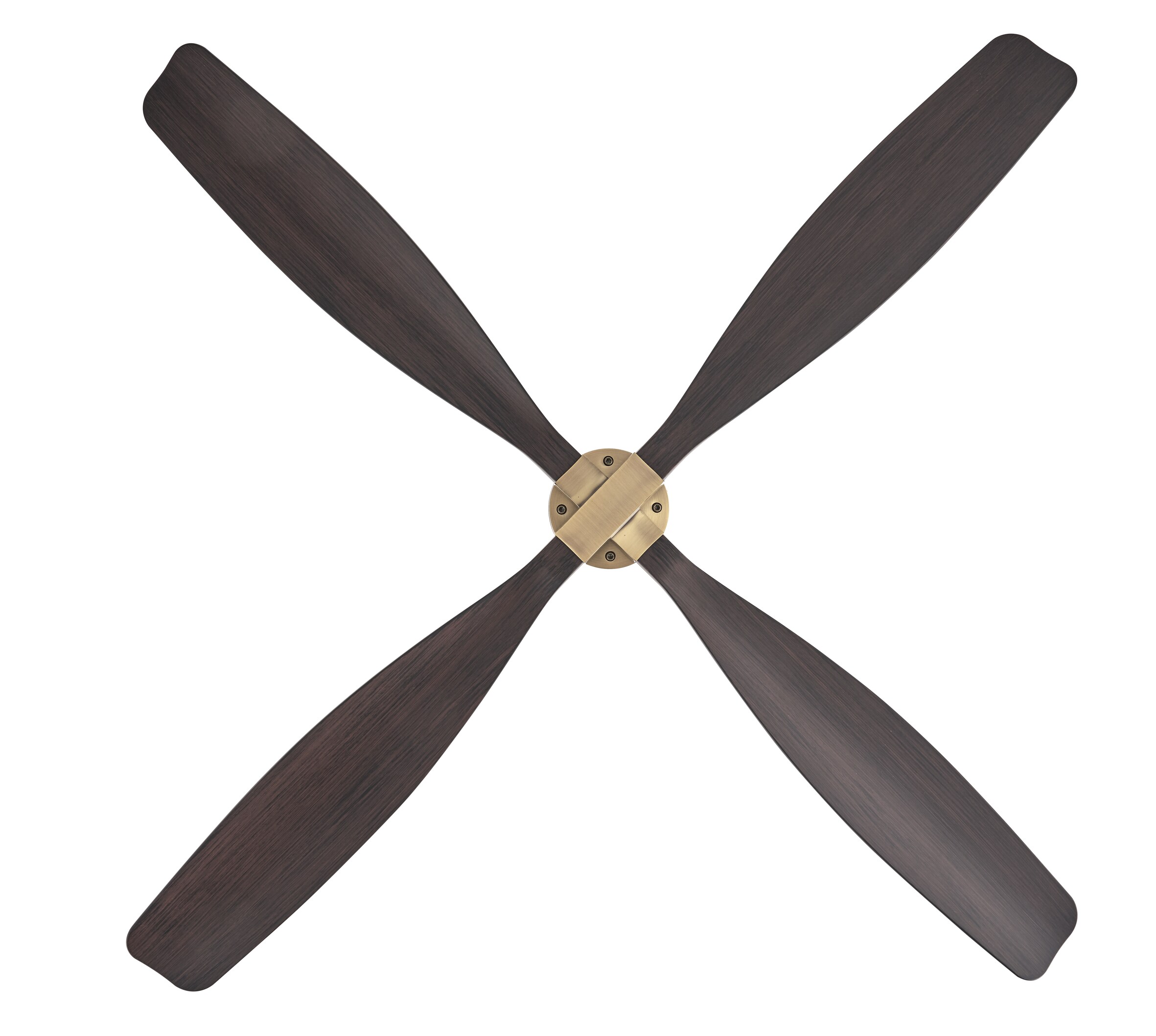 Shorehaven 56-in Outdoor Aged Brass with Barrique Barrel Blades Ceiling Fan Without Light and Remote ( 4 -Blade ) - Image 8