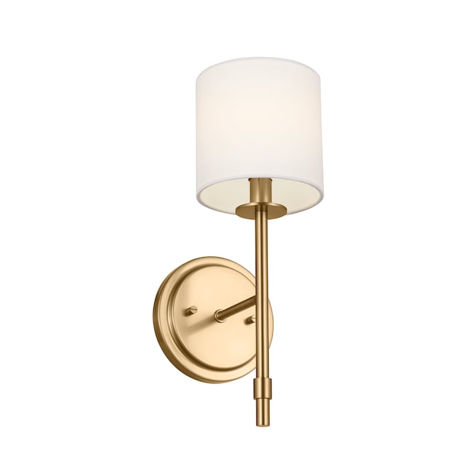 Kichler Ali 5.25-in W 1-Light Brushed Gold Incandescent Wall Sconce