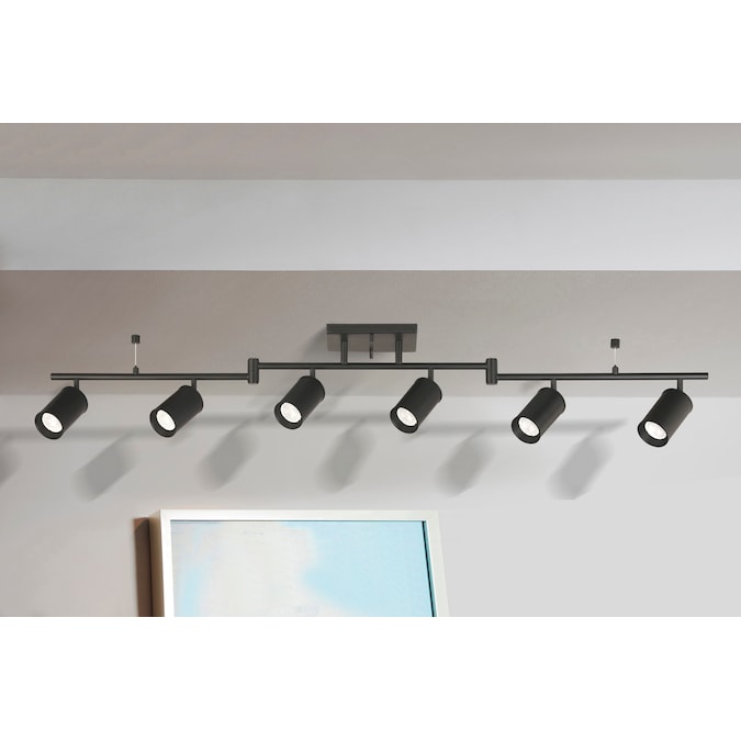 allen + roth Mason 57.25-in 6-Light Matte Black dimmable Gu10 Pin Base Traditional Track Bar - Image 2