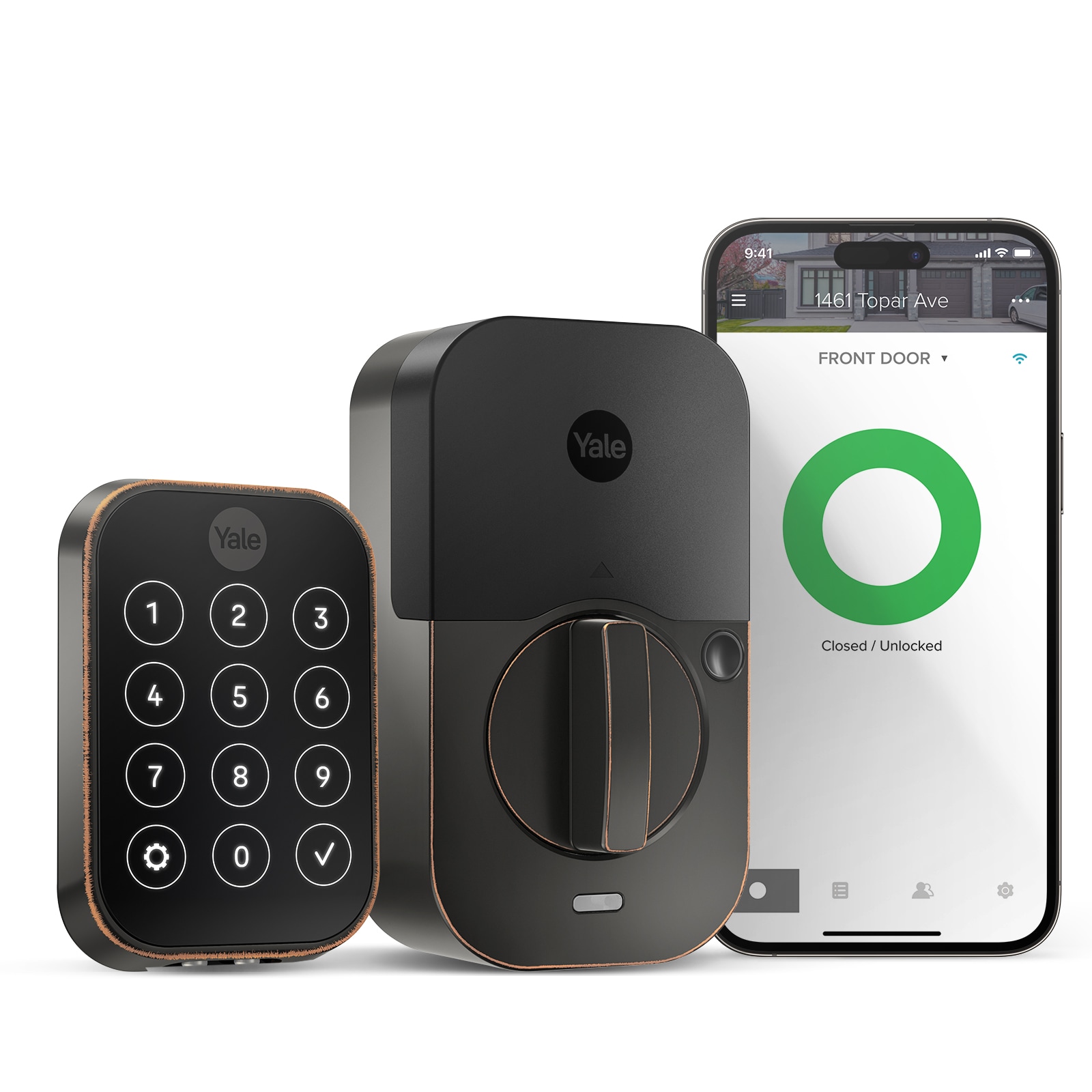 Assure Lock 2 Oil Rubbed Bronze Smart Lock Electronic Deadbolt with Wifi Bluetooth Touchscreen Keypad