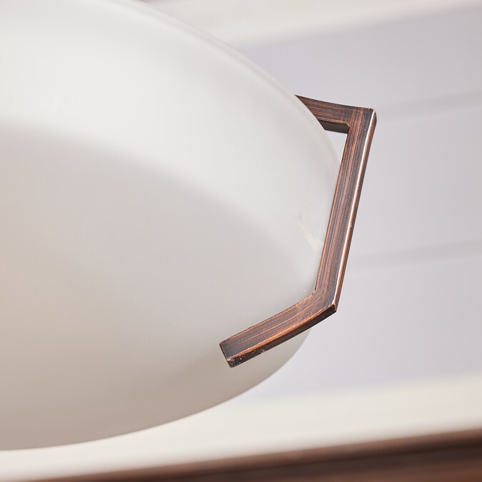 Generation Lighting Hanford 3-Light Antique Brown Flush Mount Light ENERGY STAR - Image 7