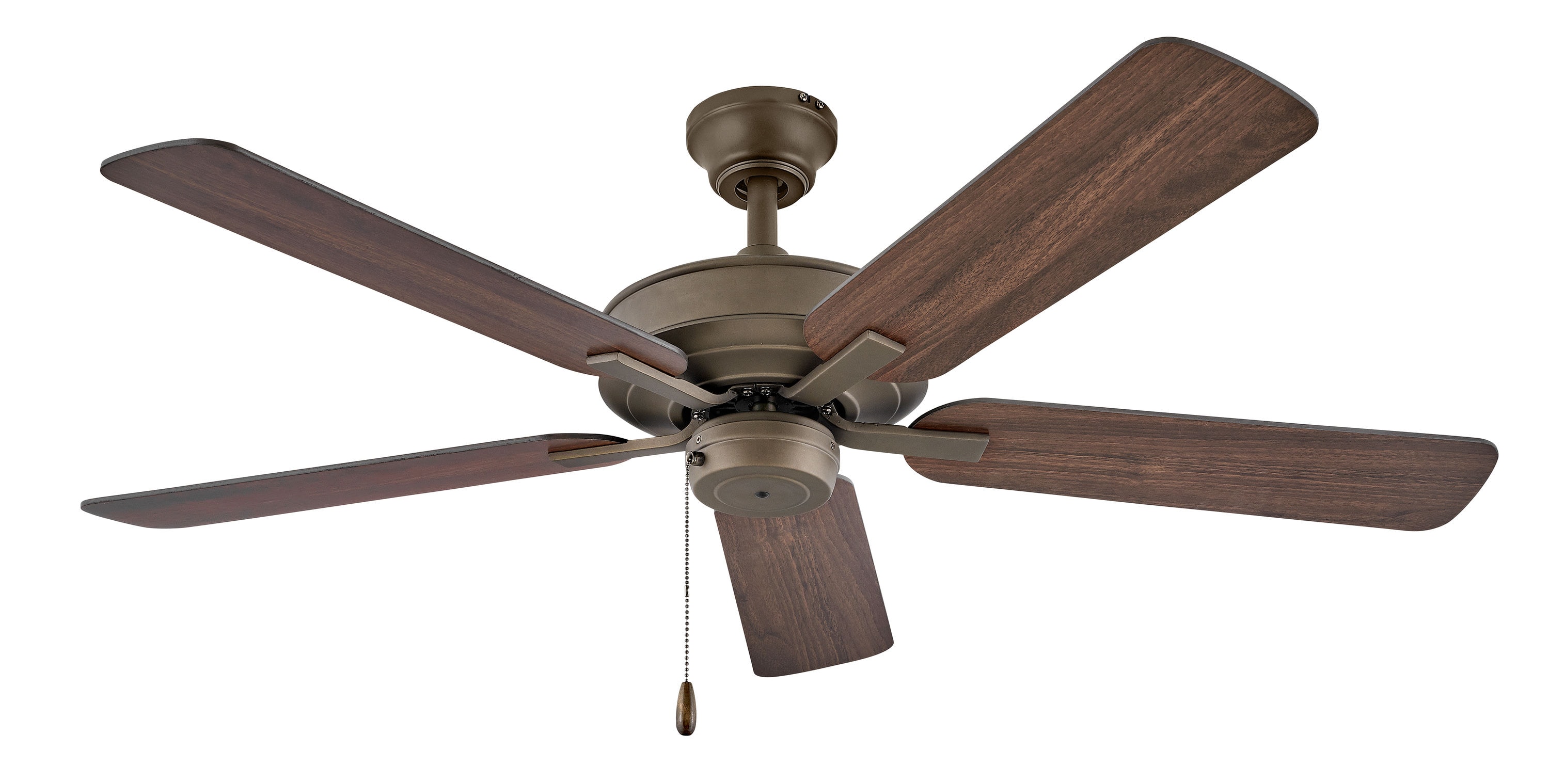 Metro 52-in Smart Metallic Matte Bronze with Walnut, Metallic Matte Bronze Blades Ceiling Fan Light Kit Compatible ( 5 -Blade )