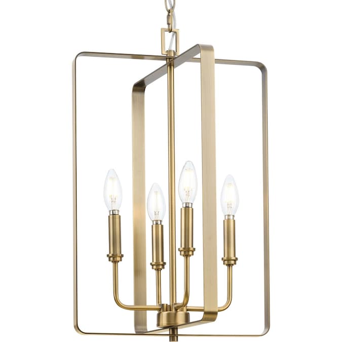 Progress Lighting McColl 4-Light Brass Transitional Dry rated Chandelier