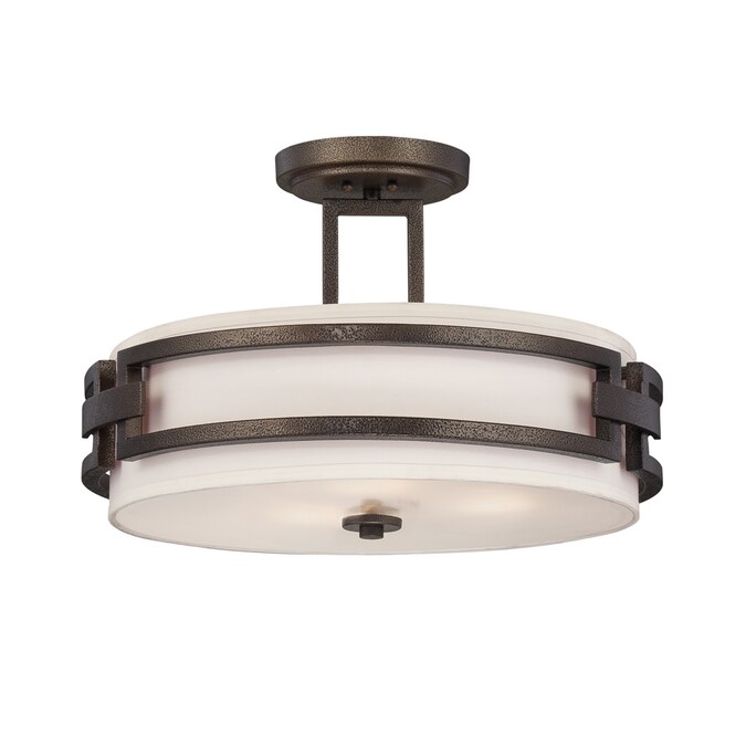 Designers Fountain Del Ray 1-Light 17.5-in Bronze Led, Semi mount light
