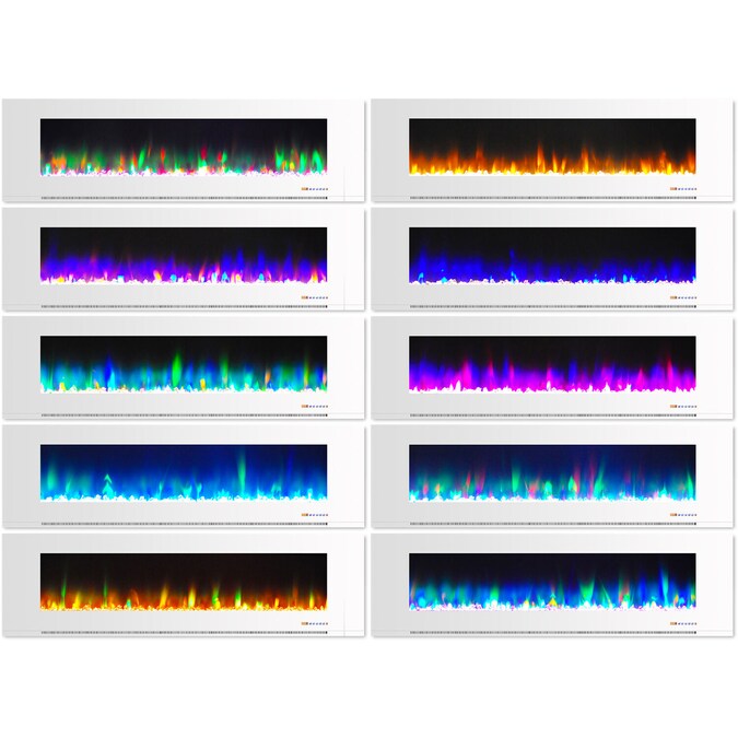 Cambridge 72-in W White Fan-forced Wall-mount Electric Fireplace with Remote Control Included - Image 11
