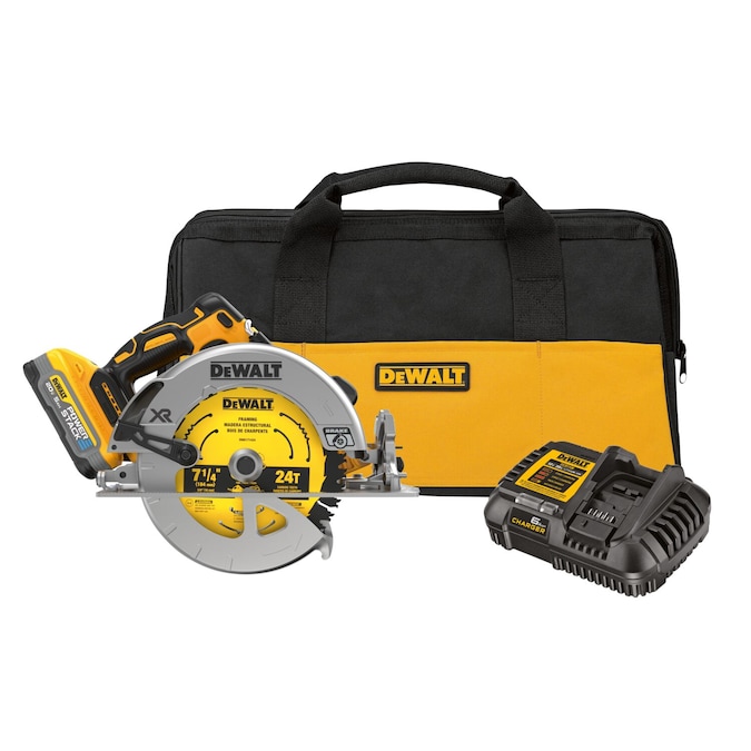 DEWALT XR 20-volt Max 7-1/4-in Brushless Cordless Circular Saw Kit (1-Battery & Charger Included)