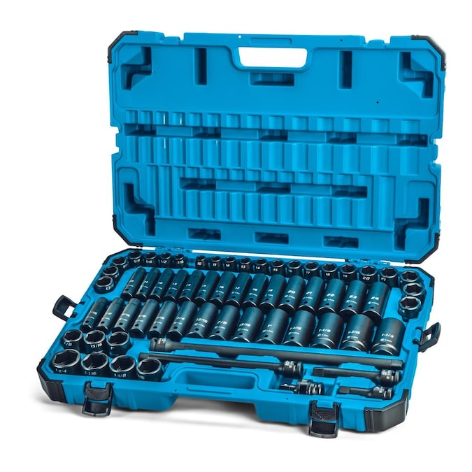 Capri Tools Standard (SAE) and Metric Combination 1/2-in Drive Set 6-point Impact Socket Set