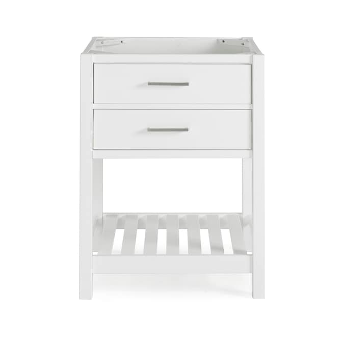 Alaterre Furniture 24-in White Bathroom Vanity Base Cabinet without Top