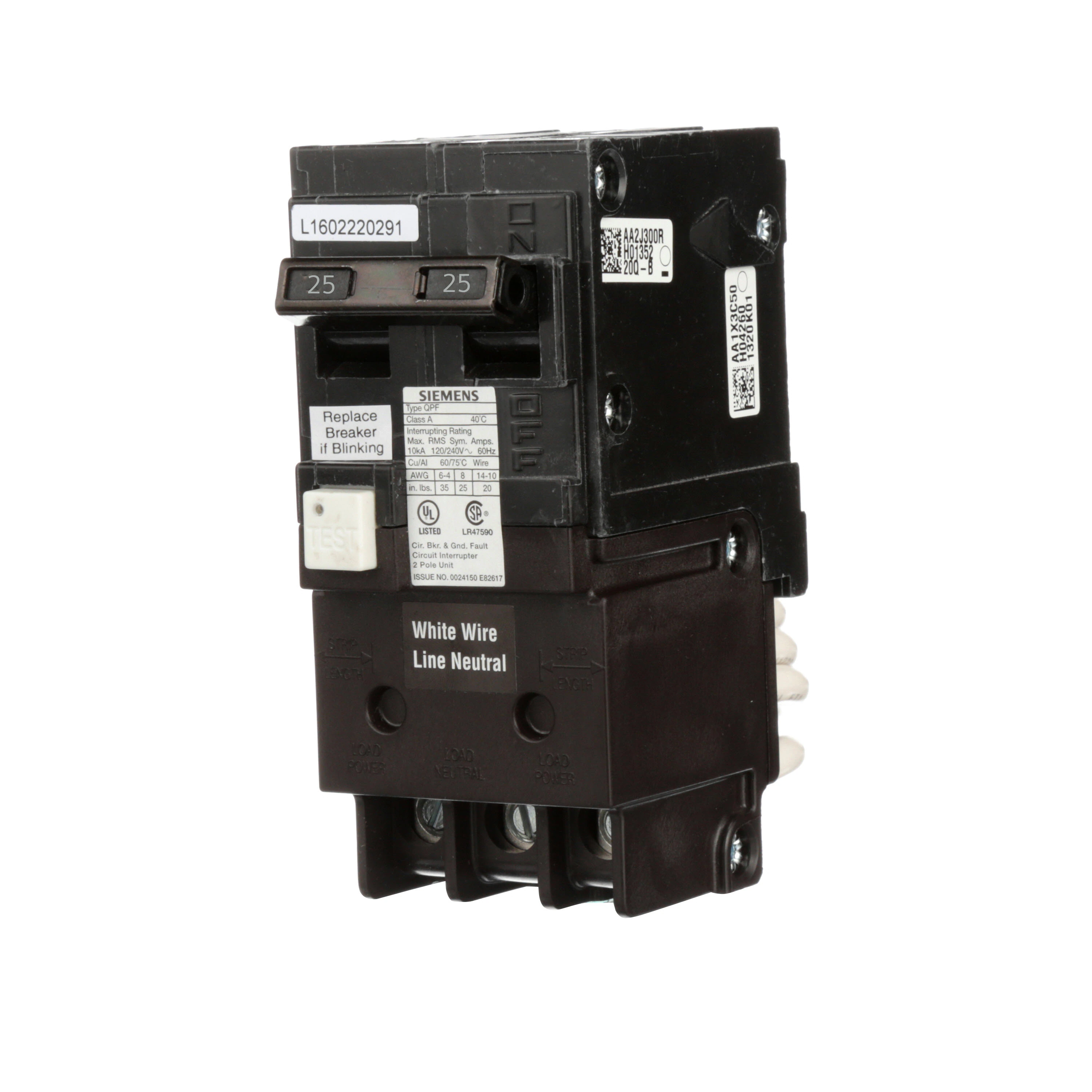 QPF 25-amp 2 -Pole GFCI Circuit Breaker