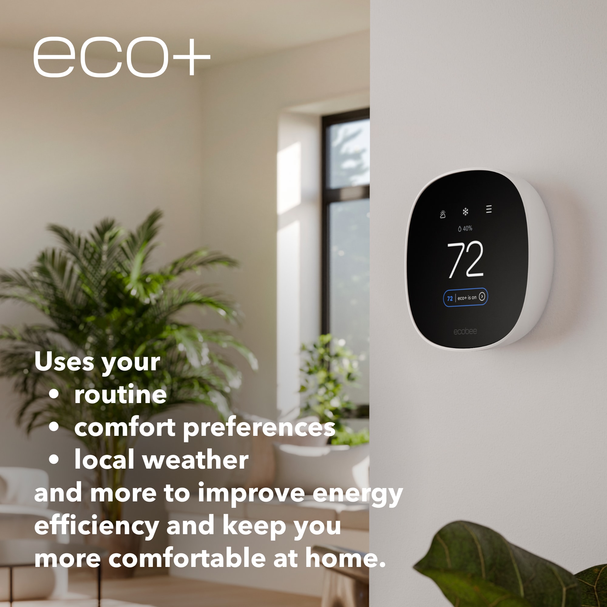 Essential- ENERGY STAR White Smart Thermostat with Wi-Fi Compatibility - Image 7