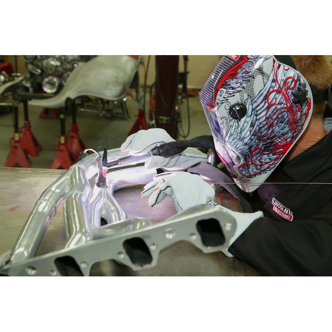 Lincoln Electric Auto Darkening Variable Shade White and Red Welding Helmet - Image 6